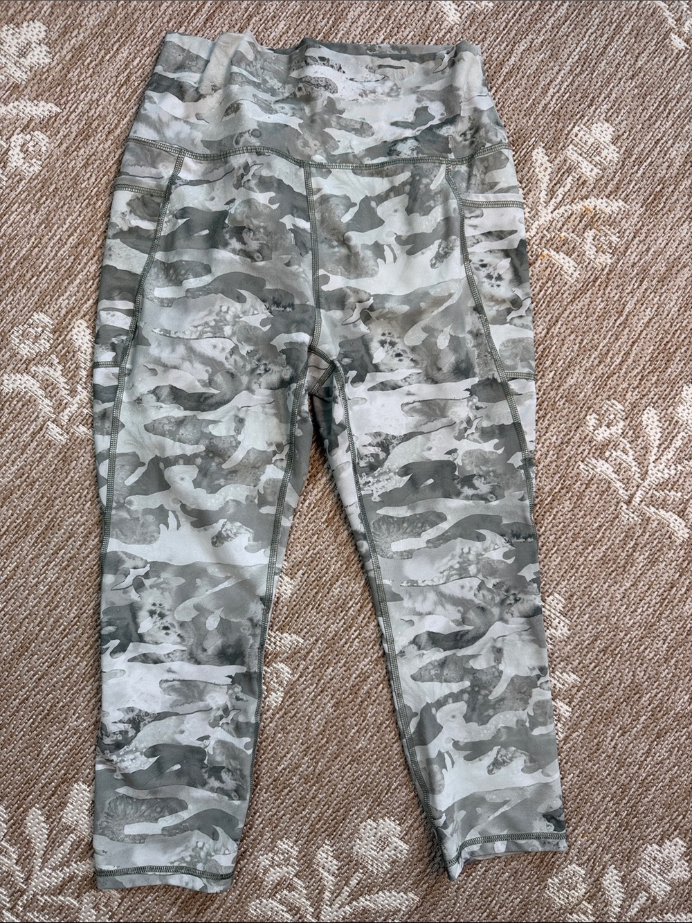 RBX Grey Camo Cropped  Performance Leggings